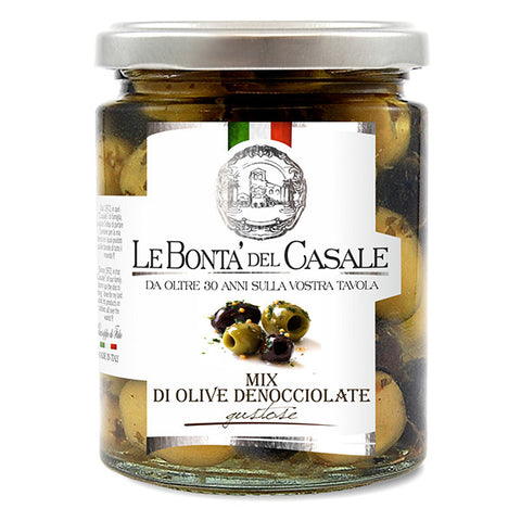 Olives vertes et noires dénoyautées 280 gr