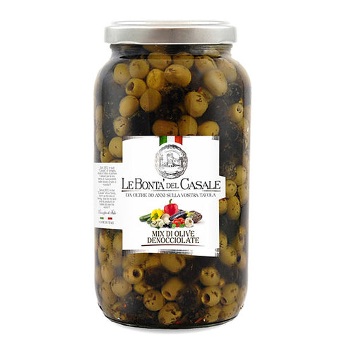 Olives vertes et noires dénoyautées 3100  ml